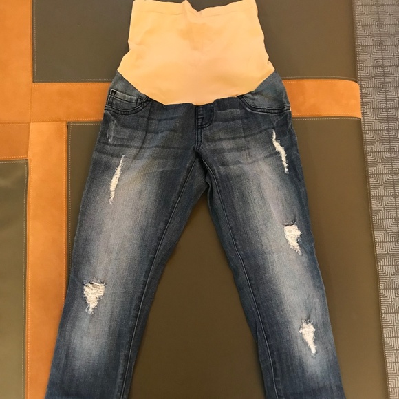 Indigo Blue Maternity Jeans - Picture 1 of 2